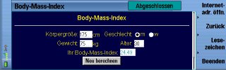 BodyMassIndex auf dem Nokia 9500